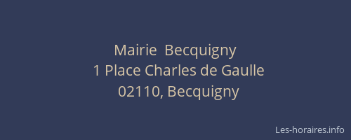 Mairie  Becquigny