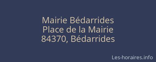 Mairie Bédarrides