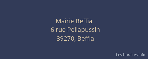 Mairie Beffia