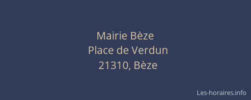 Mairie B&egrave;ze