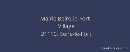 Mairie Beire-le-Fort