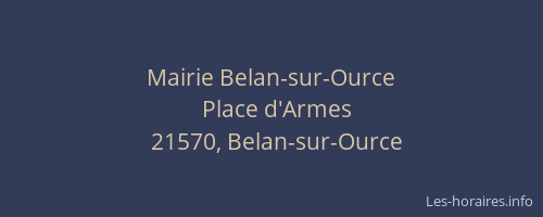 Mairie Belan-sur-Ource