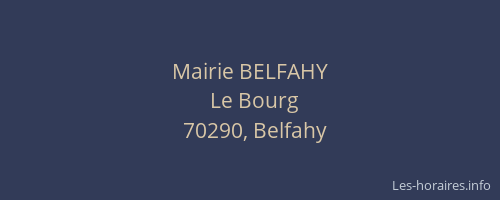 Mairie BELFAHY