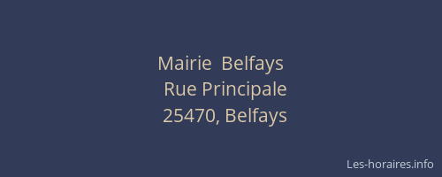 Mairie  Belfays