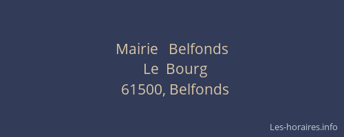 Mairie   Belfonds