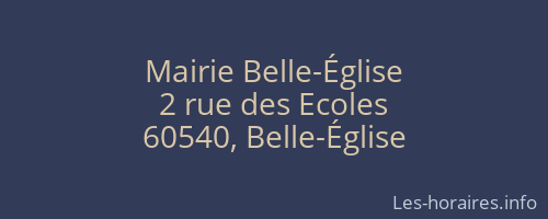 Mairie Belle-Église