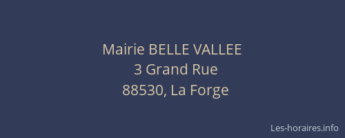 Mairie BELLE VALLEE