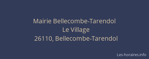 Mairie Bellecombe-Tarendol