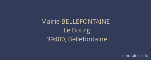 Mairie BELLEFONTAINE