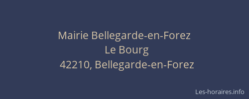 Mairie Bellegarde-en-Forez