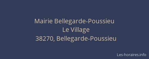 Mairie Bellegarde-Poussieu