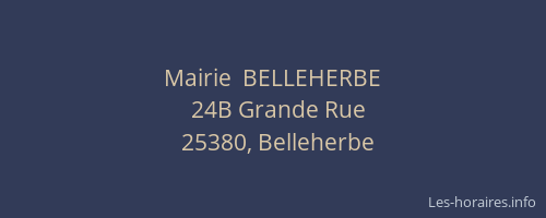 Mairie  BELLEHERBE