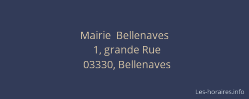 Mairie  Bellenaves