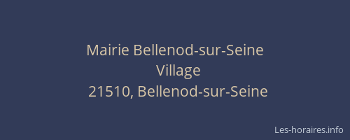 Mairie Bellenod-sur-Seine