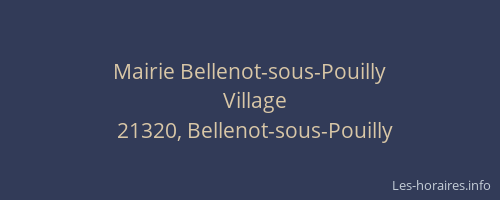 Mairie Bellenot-sous-Pouilly
