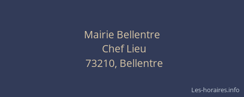 Mairie Bellentre