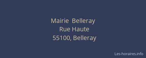 Mairie  Belleray