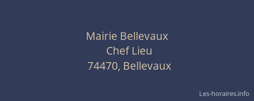 Mairie Bellevaux