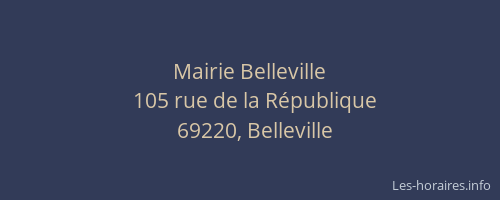 Mairie Belleville