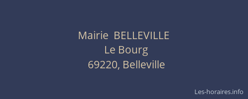 Mairie  BELLEVILLE