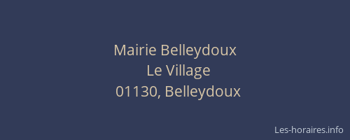 Mairie Belleydoux