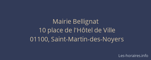 Mairie Bellignat
