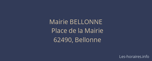 Mairie BELLONNE