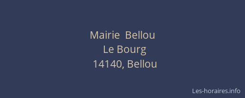 Mairie  Bellou