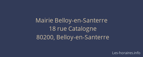 Mairie Belloy-en-Santerre