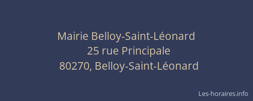 Mairie Belloy-Saint-Léonard