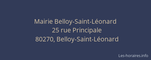 Mairie Belloy-Saint-L&eacute;onard