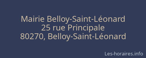 Mairie Belloy-Saint-Léonard