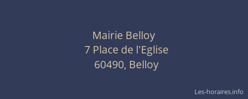 Mairie Belloy