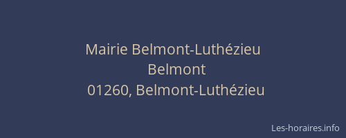 Mairie Belmont-Luthézieu