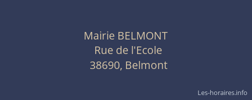 Mairie BELMONT
