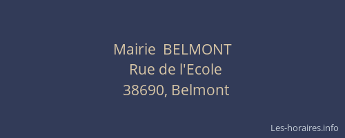 Mairie  BELMONT