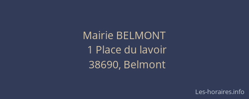 Mairie BELMONT