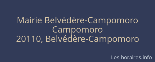 Mairie Belv&eacute;d&egrave;re-Campomoro