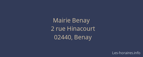 Mairie Benay