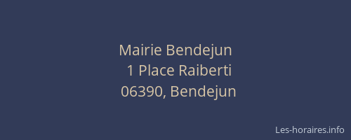 Mairie Bendejun