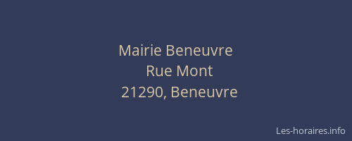 Mairie Beneuvre
