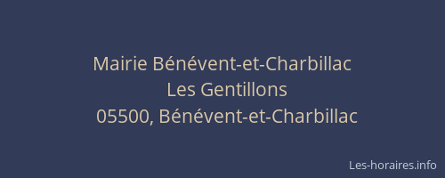 Mairie Bénévent-et-Charbillac