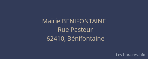 Mairie BENIFONTAINE