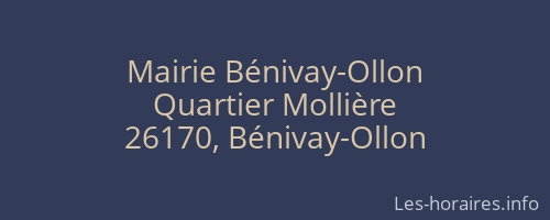 Mairie Bénivay-Ollon
