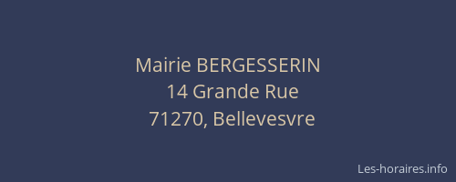 Mairie BERGESSERIN