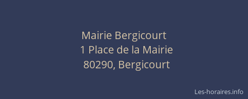 Mairie Bergicourt