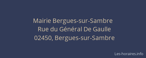 Mairie Bergues-sur-Sambre