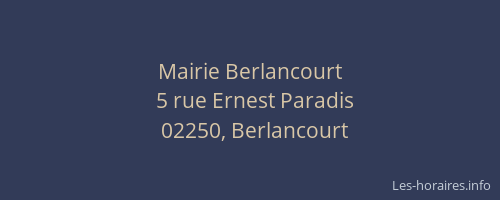 Mairie Berlancourt