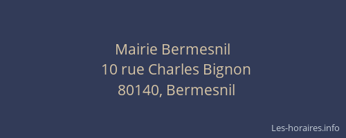 Mairie Bermesnil