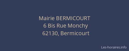 Mairie BERMICOURT